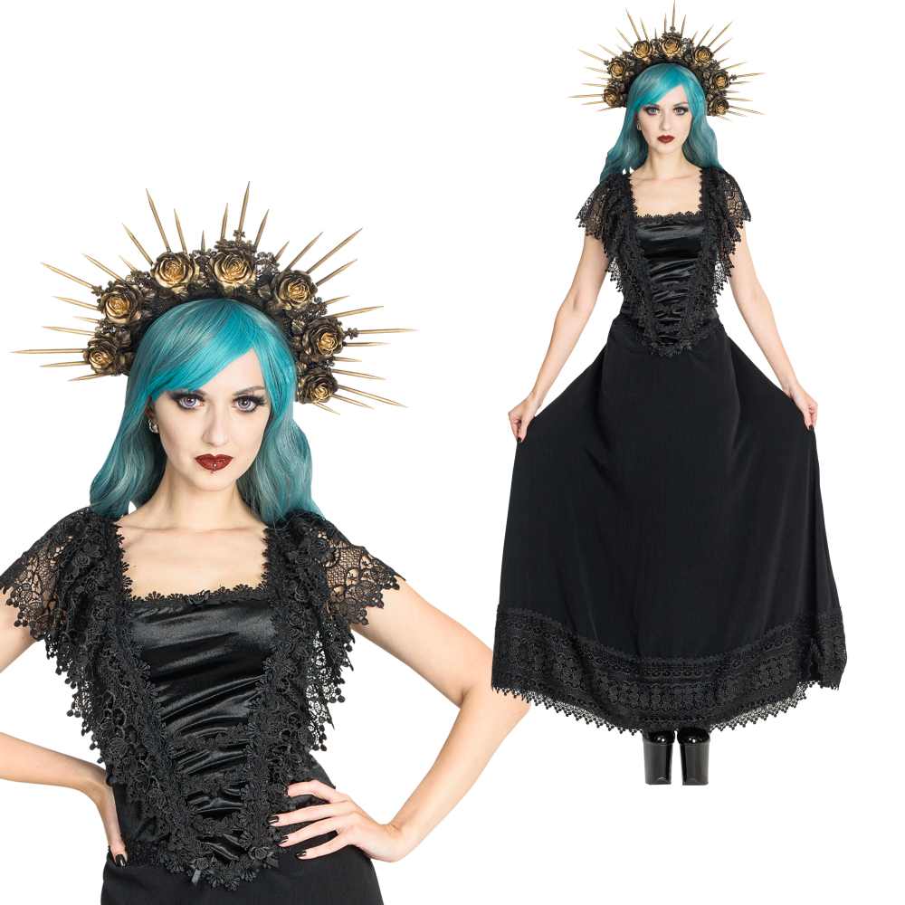 Sinister - 1271 Maxi lange jurk - Zwart